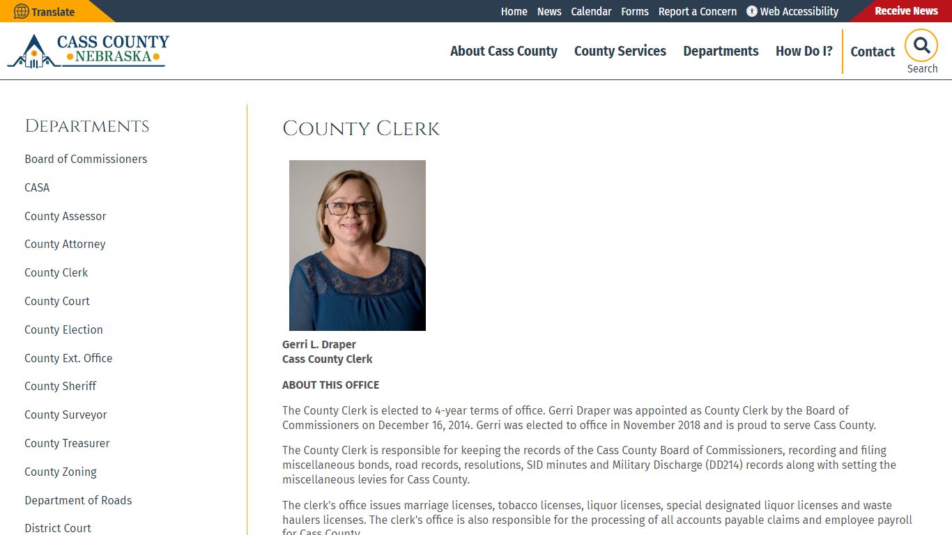 County Clerk - Cass County, Nebraska